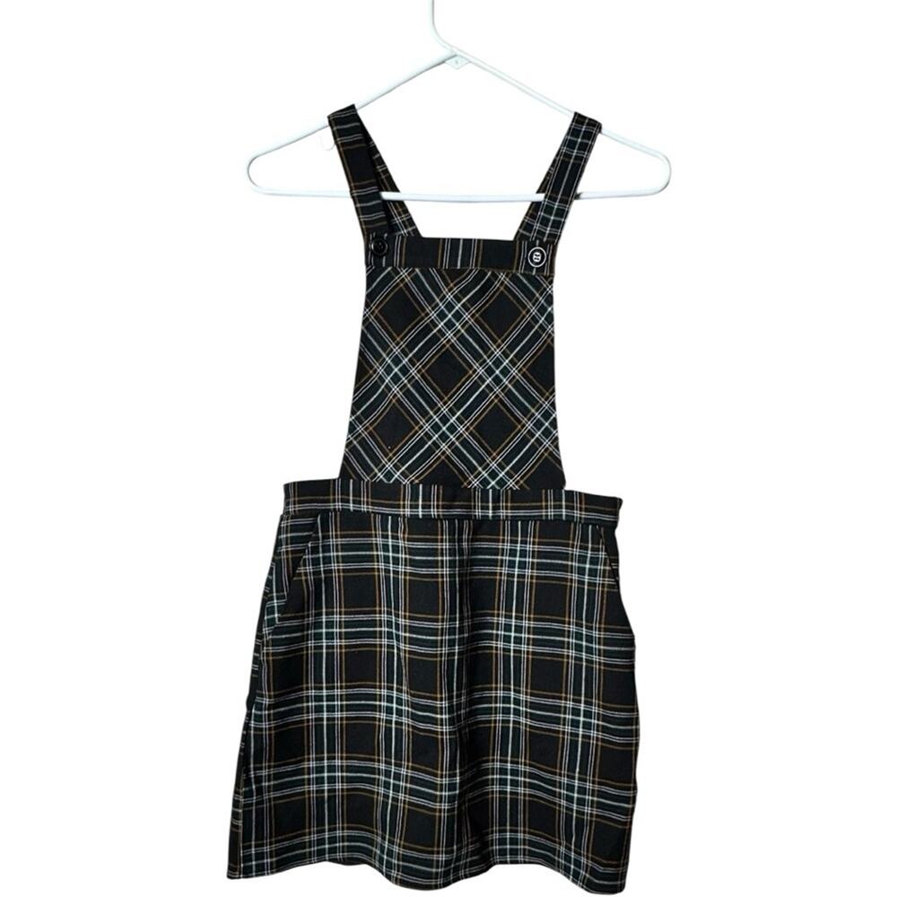 Forever 21 Plaid Pinafore Style  Skirt Sz S